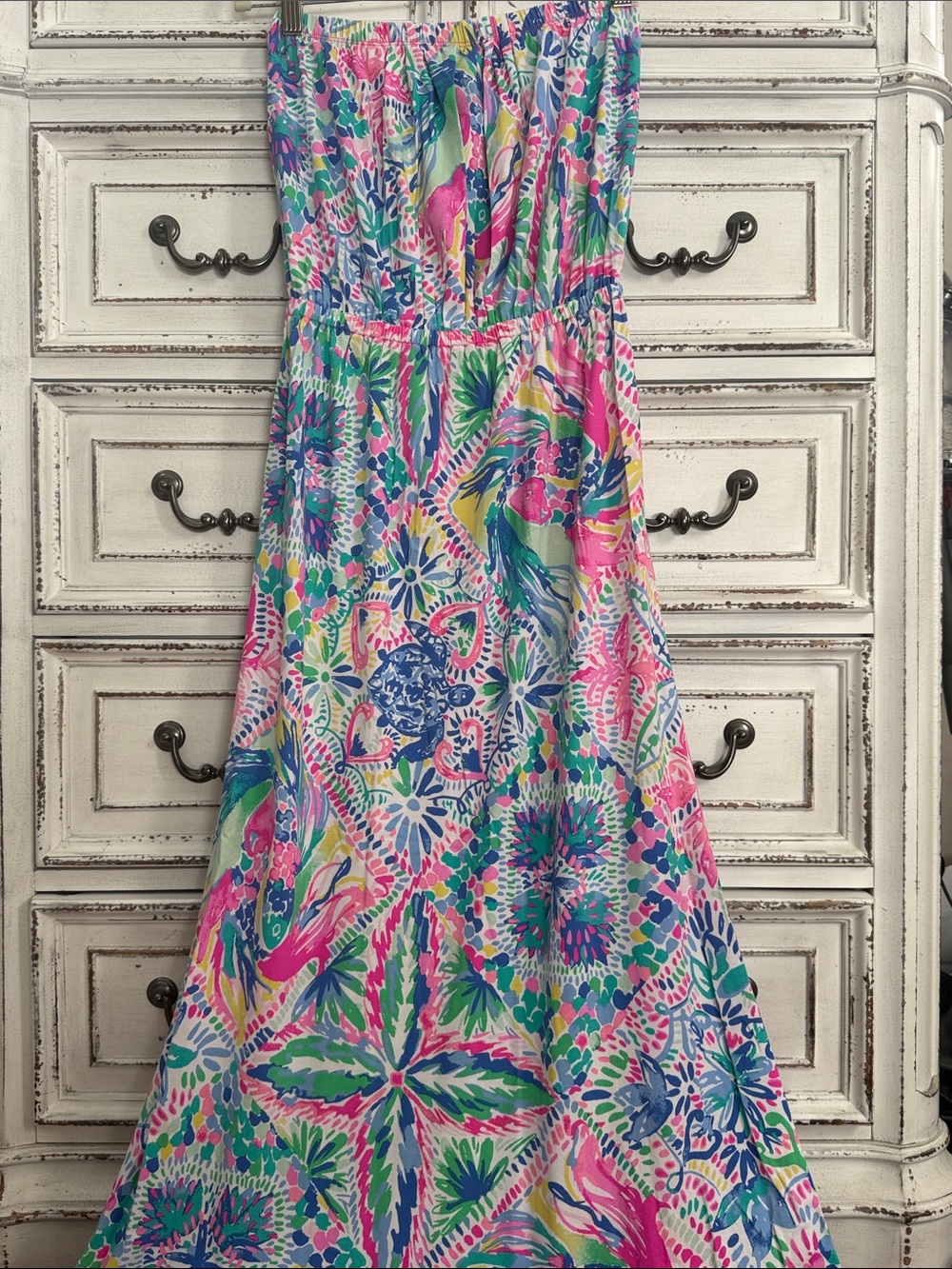 Lilly Pulitzer strapless maxi dress